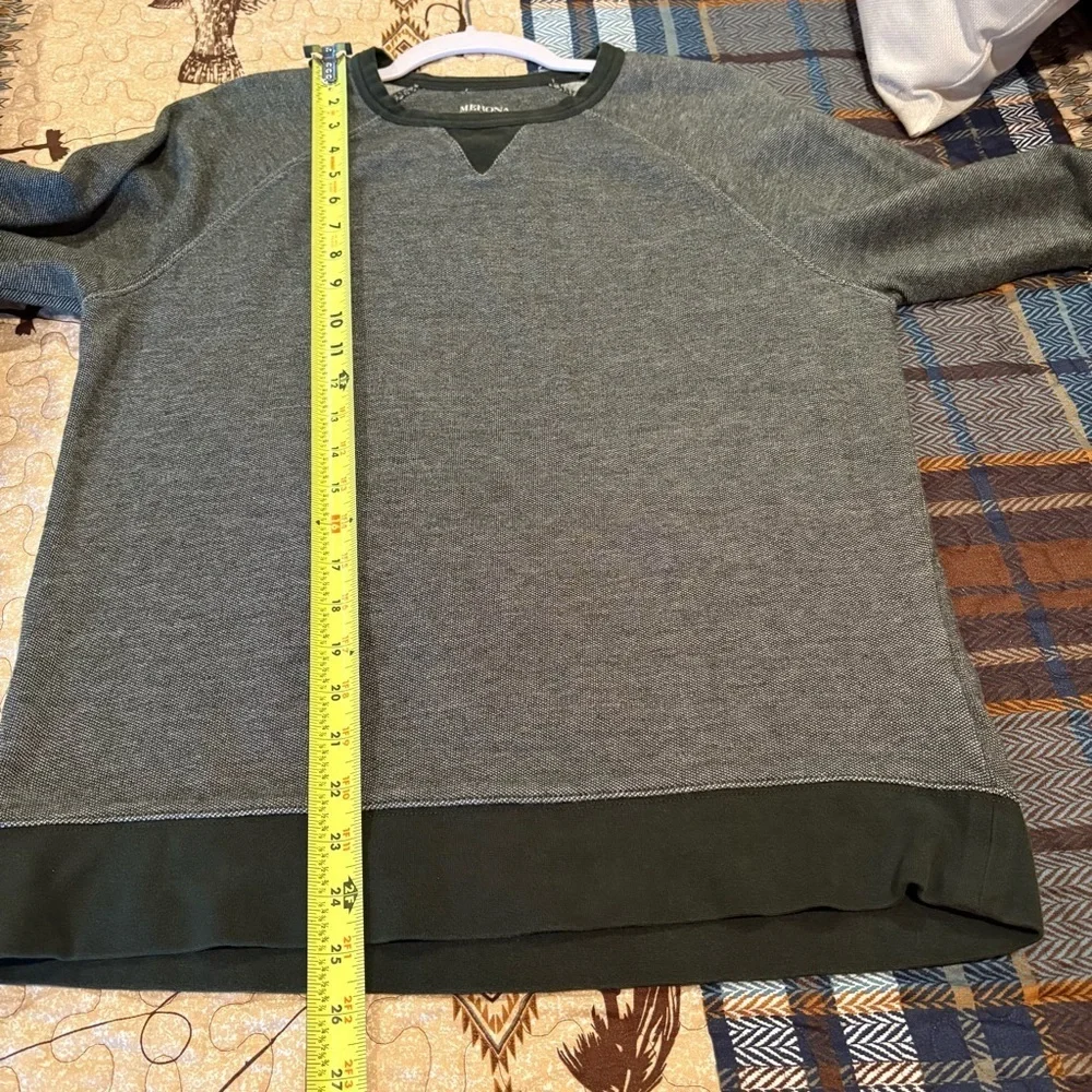 Merona men’s crewneck sweater size M used good condition. Gray green color